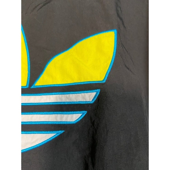 Adidas Originals Shadow Trefoil Jacket Black Yellow Blue Colorblock Logo Men's S - Picture 13 of 15
